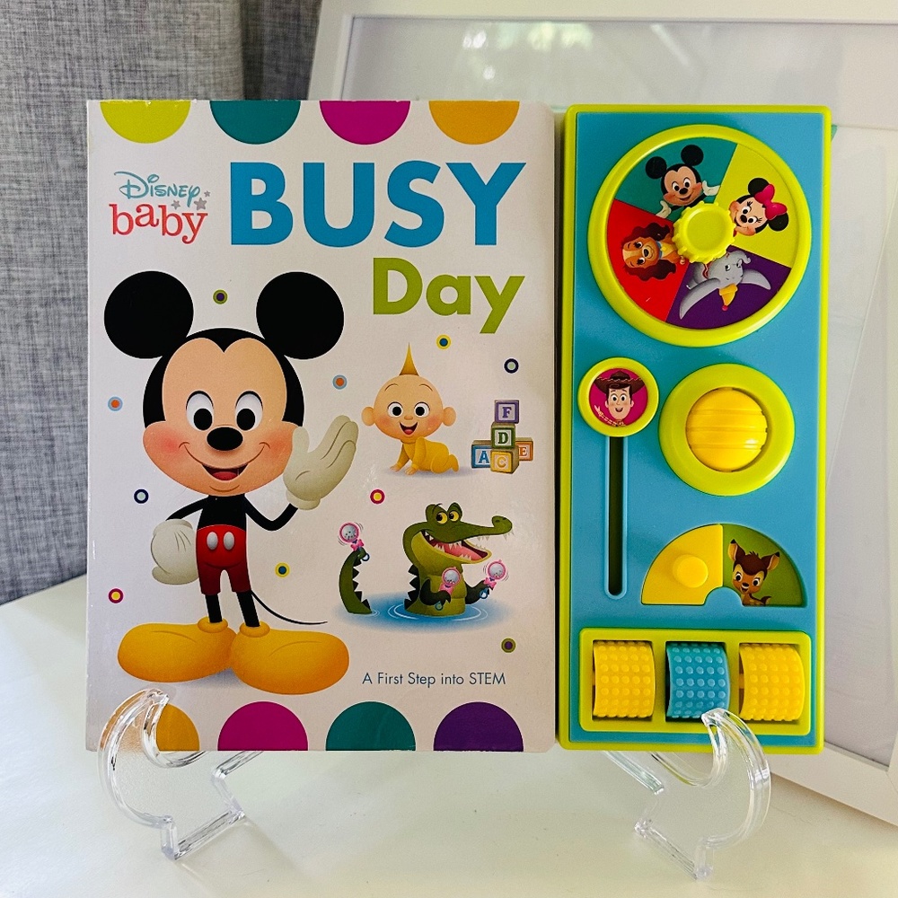NEW Disney Baby Busy Day Interactive Baby Board Book Toy